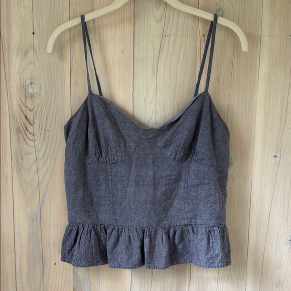 Vintage Y2K Denim Chambray Corset Top size M - Picture 1 of 7